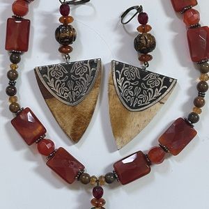 Carnelian and tiger eye VTG set